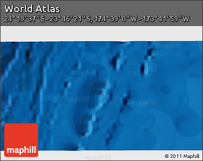 Political 3D Map of the Area around 24° 2' 59" S, 174° 10' 30" W