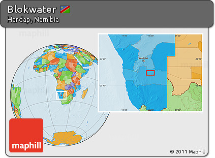 Political Location Map of Blokwater