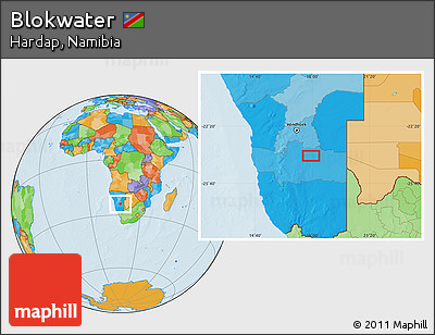 Political Location Map of Blokwater