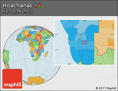 Political Location Map of Hoachanas