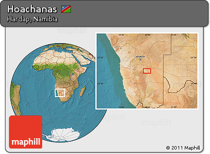 Satellite Location Map of Hoachanas