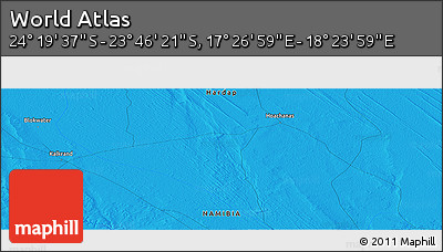 Political Panoramic Map of the Area around 24°&nbsp;2'&nbsp;59"&nbsp;S,&nbsp;17°&nbsp;55'&nbsp;29"&nbsp;E