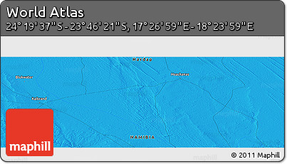 Political Panoramic Map of the Area around 24°&nbsp;2'&nbsp;59"&nbsp;S,&nbsp;17°&nbsp;55'&nbsp;29"&nbsp;E
