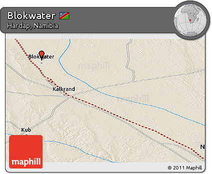Shaded Relief Panoramic Map of Blokwater