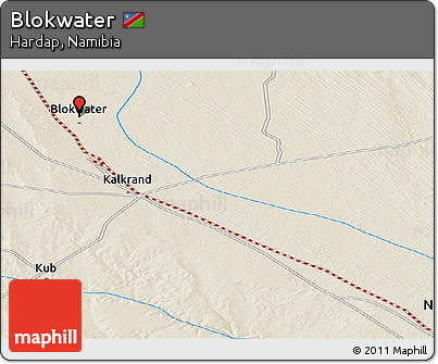 Shaded Relief Panoramic Map of Blokwater