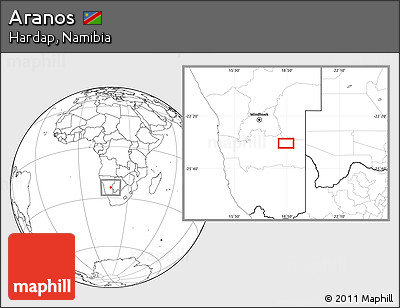 Blank Location Map of Aranos