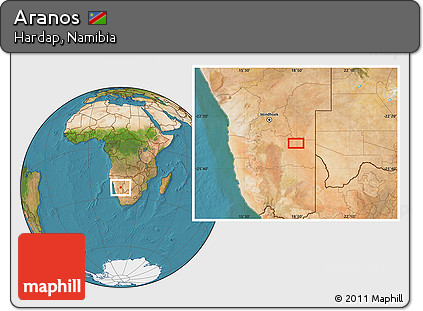 Satellite Location Map of Aranos