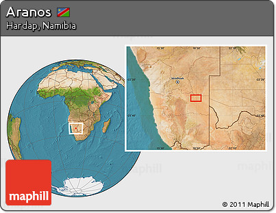 Satellite Location Map of Aranos