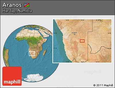 Satellite Location Map of Aranos