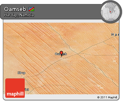 Satellite Panoramic Map of Oamseb