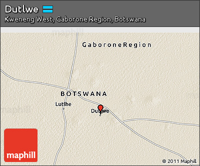 Shaded Relief 3D Map of Dutlwe