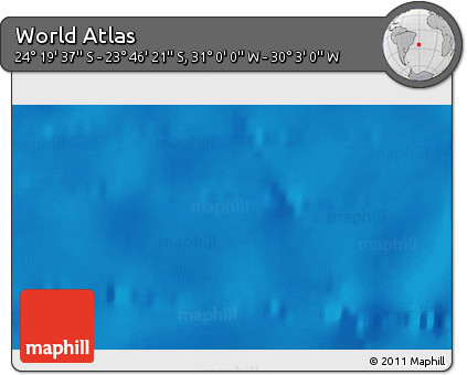 Shaded Relief 3D Map of the Area around 24° 2' 59" S, 30° 31' 29" W