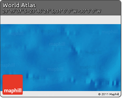 Shaded Relief 3D Map of the Area around 24° 2' 59" S, 30° 31' 29" W