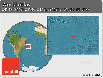 Satellite Location Map of the Area around 24° 2' 59" S, 32° 13' 30" W