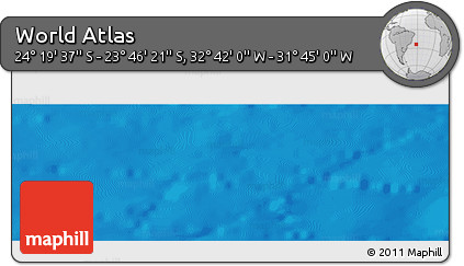Shaded Relief Panoramic Map of the Area around 24° 2' 59" S, 32° 13' 30" W
