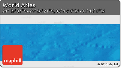 Shaded Relief Panoramic Map of the Area around 24° 2' 59" S, 32° 13' 30" W