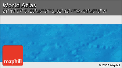 Shaded Relief Panoramic Map of the Area around 24° 2' 59" S, 32° 13' 30" W