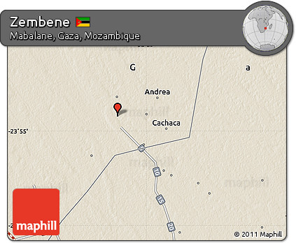 Shaded Relief Map of Zembene