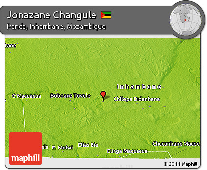 Physical Panoramic Map of Jonazane Changule