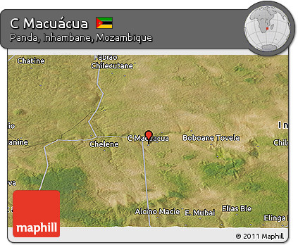Satellite Panoramic Map of C Macuácua
