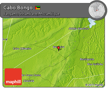 Physical 3D Map of Cabo Bongo