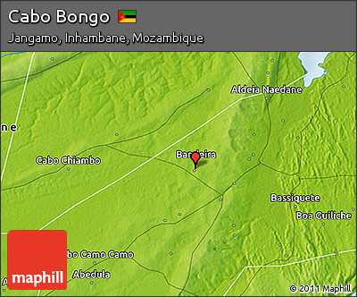Physical 3D Map of Cabo Bongo