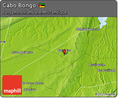 Physical 3D Map of Cabo Bongo