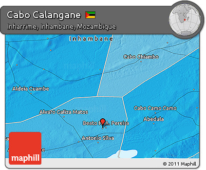 Political 3D Map of Cabo Calangane
