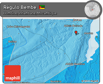 Political 3D Map of Régulo Bembe
