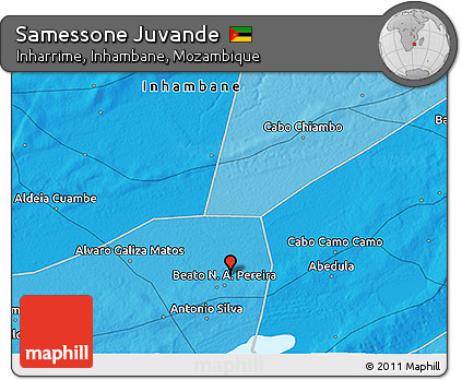 Political 3D Map of Samessone Juvande