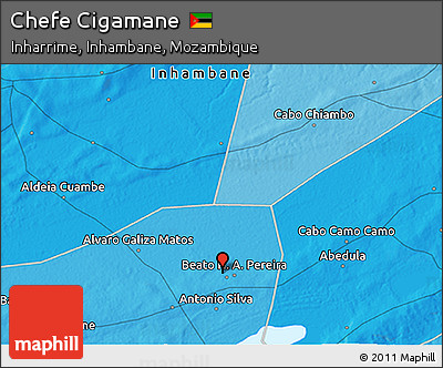 Political 3D Map of Chefe Cigamane