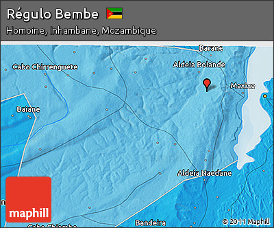 Political 3D Map of Régulo Bembe