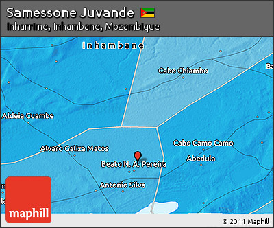 Political 3D Map of Samessone Juvande