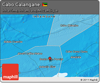 Political 3D Map of Cabo Calangane