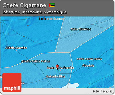 Political 3D Map of Chefe Cigamane