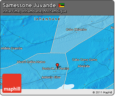 Political 3D Map of Samessone Juvande