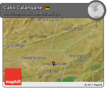 Satellite 3D Map of Cabo Calangane