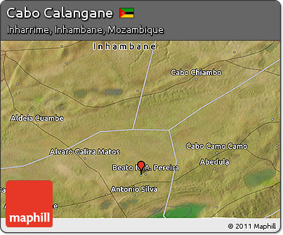 Satellite 3D Map of Cabo Calangane