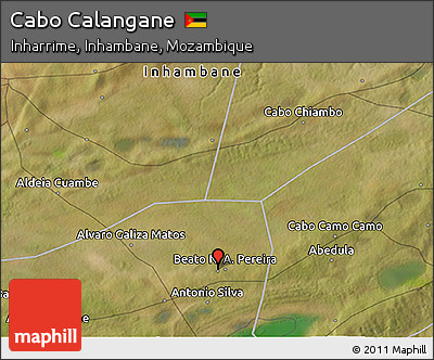 Satellite 3D Map of Cabo Calangane