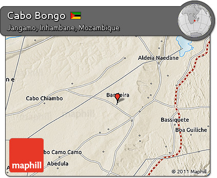 Shaded Relief 3D Map of Cabo Bongo