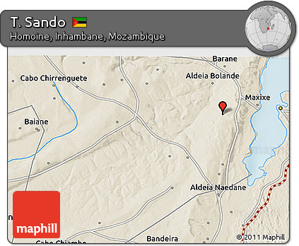 Shaded Relief 3D Map of T. Sando