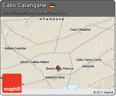 Shaded Relief 3D Map of Cabo Calangane