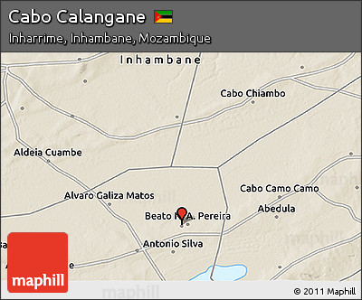 Shaded Relief 3D Map of Cabo Calangane