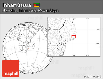 Blank Location Map of Inhamússua