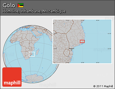 Gray Location Map of Golo