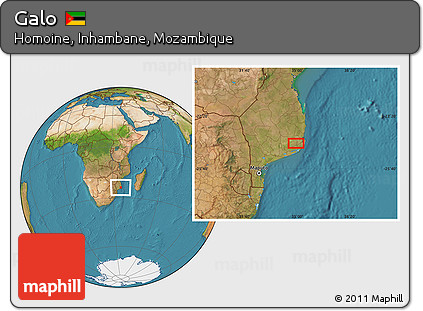 Satellite Location Map of Galo