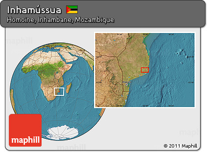 Satellite Location Map of Inhamússua
