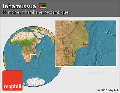 Satellite Location Map of Inhamússua