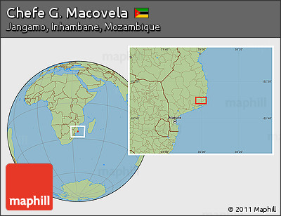 Savanna Style Location Map of Chefe G. Macovela