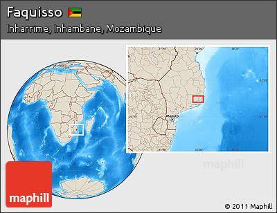 Shaded Relief Location Map of Faquisso